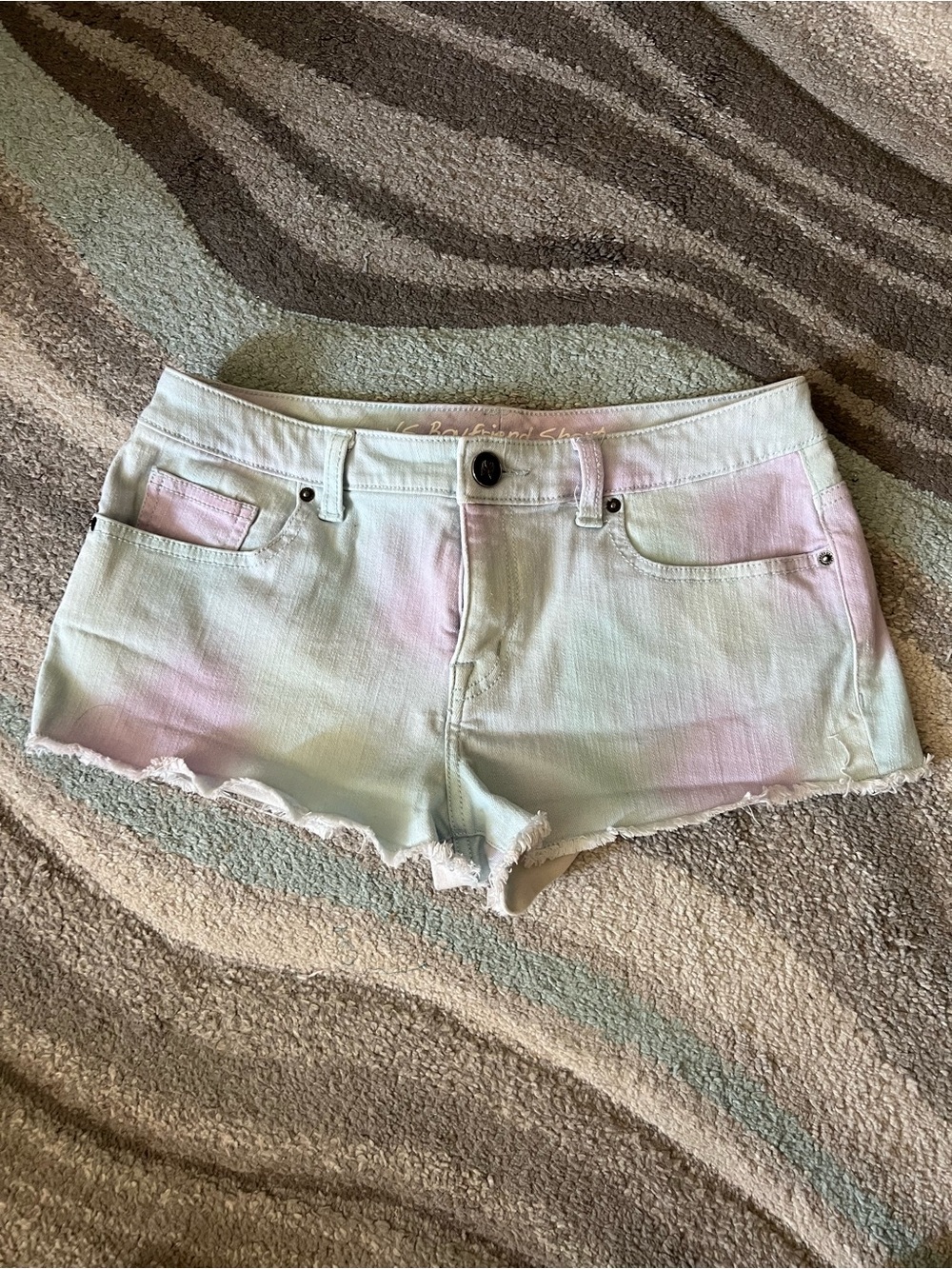 Victoria's Secret Pastel Tie-Dye Denim Short Shorts